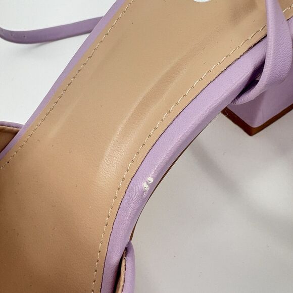 Asos Raid Naya Tie Ankle Mid Heeled Sandals In Lilac  US 7 - Picture 10 of 11